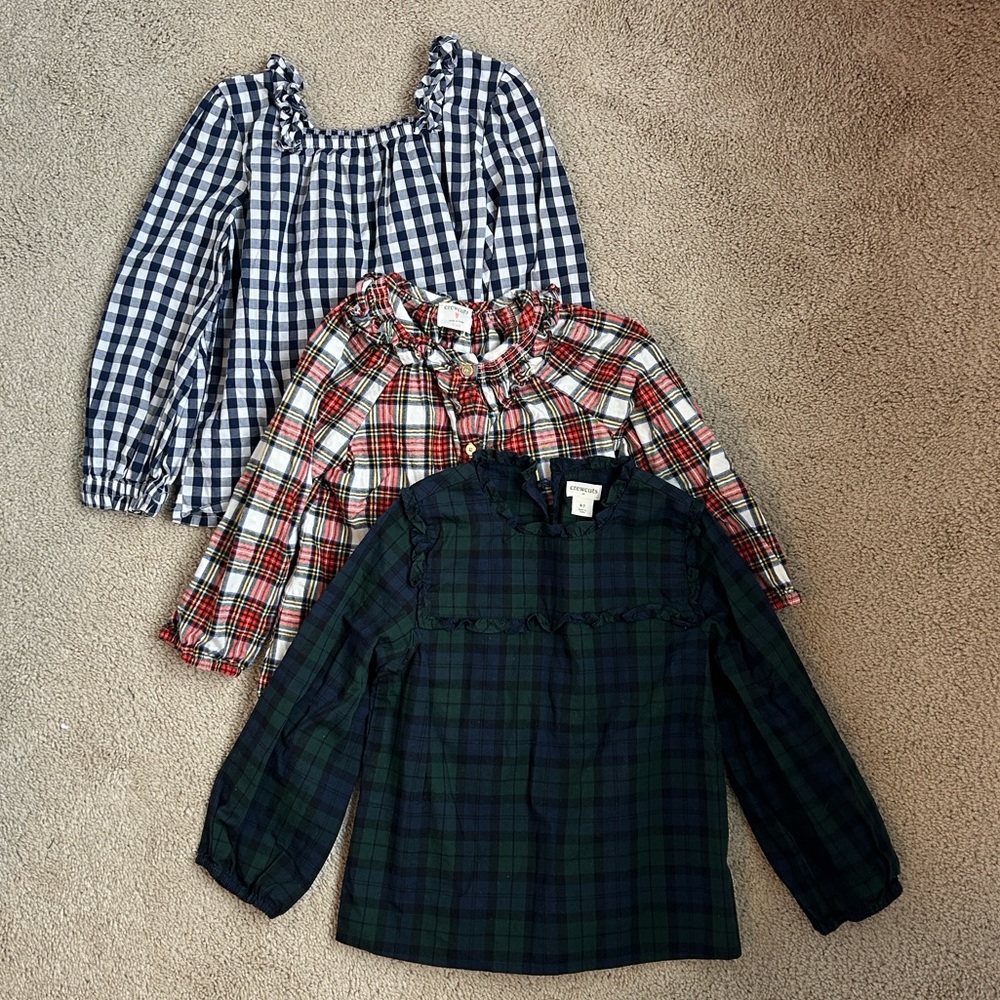 Bundle (3) Crewcuts Girls' blouses, S 6/7